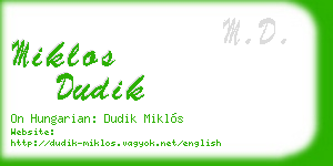 miklos dudik business card