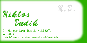 miklos dudik business card